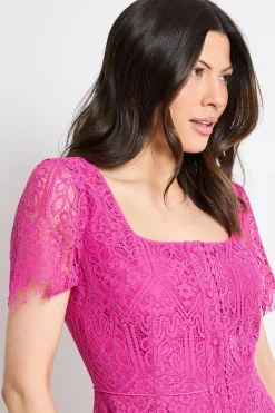 Wallis Robe Midi En Dentelle À Boutons<Femme Robes Mi-Longues|Satin Et Dentelle