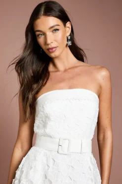 Coast Robe Midi En Dentelle À Bustier Avec Ceinture<Femme Robes Mi-Longues|Satin Et Dentelle