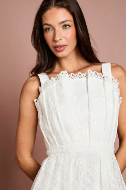 Coast Robe Midi En Dentelle À Corsage Éventail<Femme Robes Mi-Longues|Satin Et Dentelle