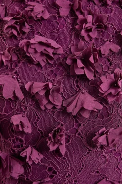 KarenMillen Robe Midi En Dentelle Tissée Avec Appliqués De Pétales Petite<Femme Toutes Les Robes|Robes Mi-Longues