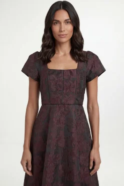 Wallis Robe Midi En Jacquard Avec Passepoil Contrasté<Femme Toutes Les Robes|Robes D’Automne
