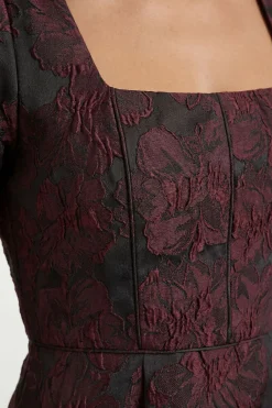 Wallis Robe Midi En Jacquard Avec Passepoil Contrasté<Femme Toutes Les Robes|Robes D’Automne