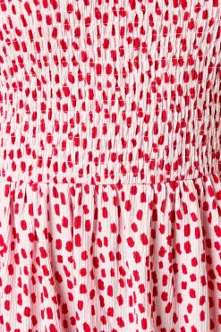 Dorothy Perkins Robe Midi En Jersey À Col Licou Avec Bustier Froncé À Pois Petite<Femme Toutes Les Robes|Robes