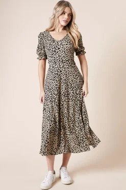 Dorothy Perkins Robe Midi En Jersey À Manches Courtes Imprimé<Femme Robes Mi-Longues|Robes