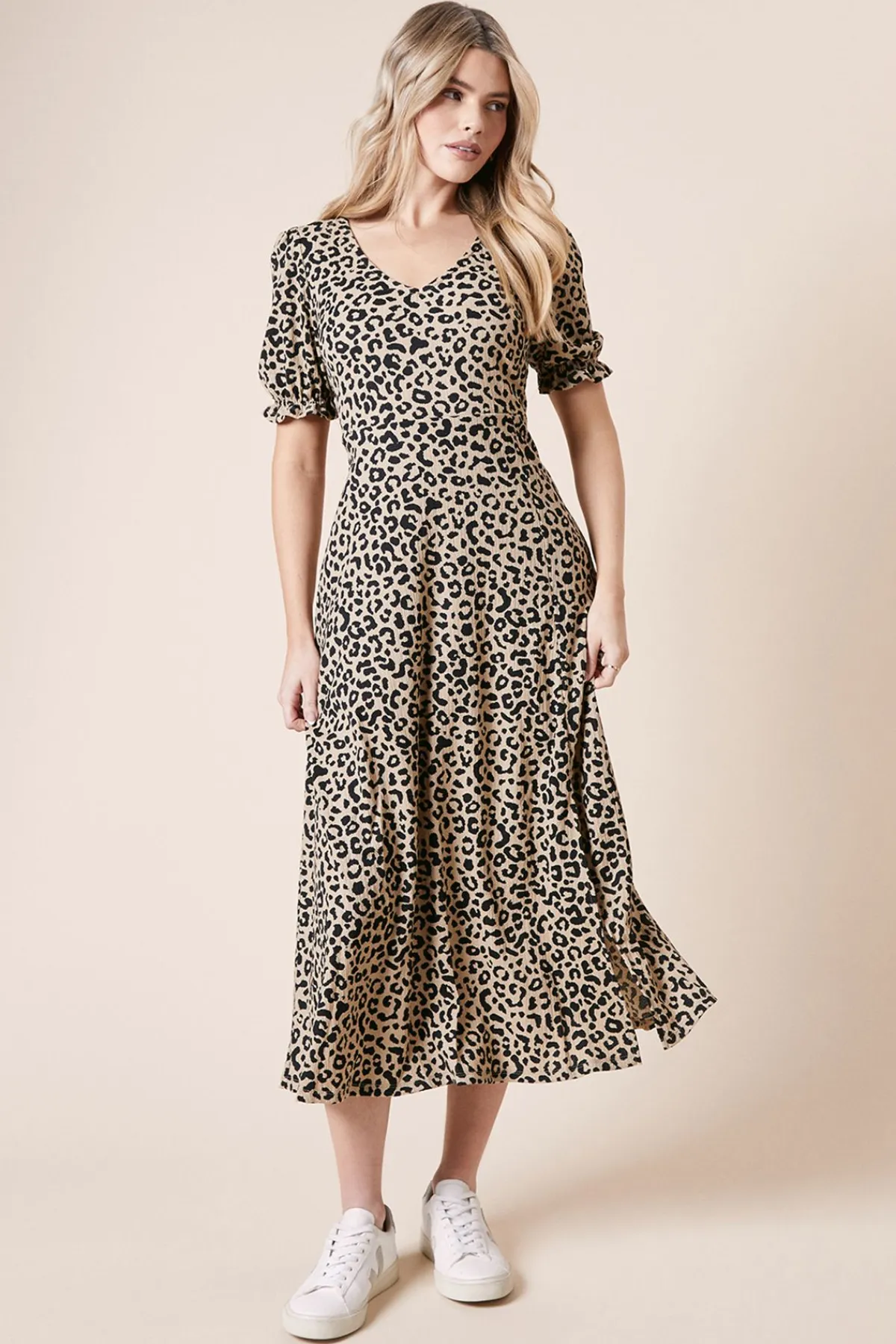 Dorothy Perkins Robe Midi En Jersey À Manches Courtes Imprimé<Femme Robes Mi-Longues|Robes