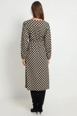 Robe Midi En Jersey À Taille Portefeuille