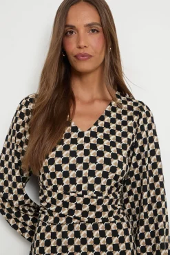 Robe Midi En Jersey À Taille Portefeuille