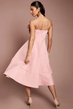 Robe Midi En Lin À Corsage