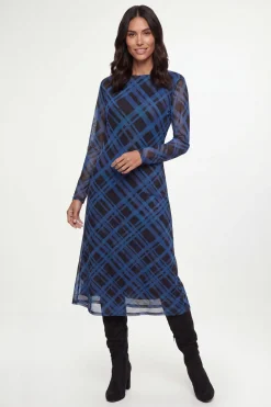 Wallis Robe Midi En Maille À Carreaux<Femme Toutes Les Robes|Robes Mi-Longues