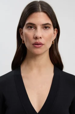 KarenMillen Robe Midi en Maille Plissée Ajustée avec Détails en synthétique<Femme Toutes Les Robes|Robes Mi-Longues
