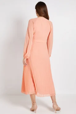 Robe Midi En Mousseline Avec Détails Plissés