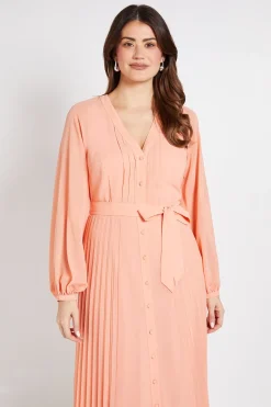 Robe Midi En Mousseline Avec Détails Plissés