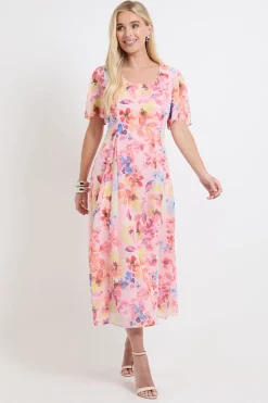 Robe Midi En Mousseline À Imprimé Fleuri Petite
