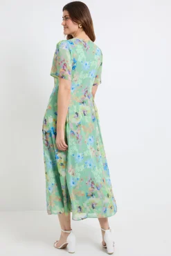 Robe Midi En Mousseline À Imprimé Fleuri