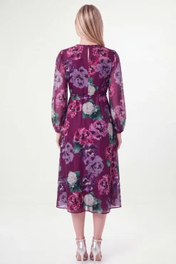 Robe Midi En Organza Floral Petite Taille
