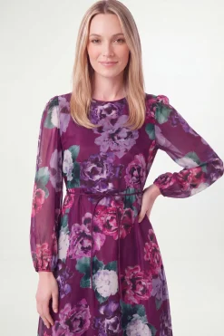 Robe Midi En Organza Floral Petite Taille