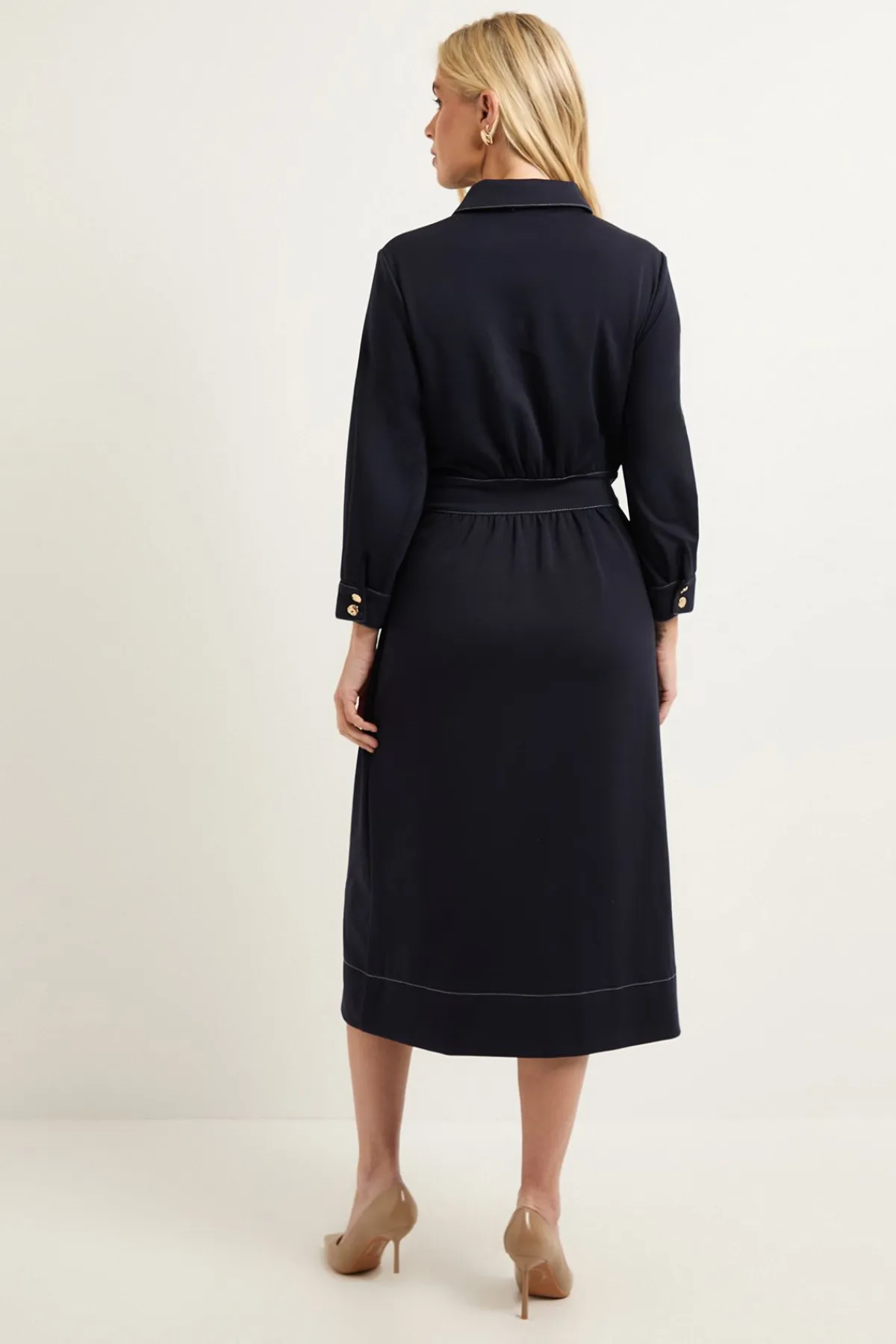 Wallis Robe Midi En Ponte Avec Détails De Coutures<Femme Toutes Les Robes|Robes Mi-Longues