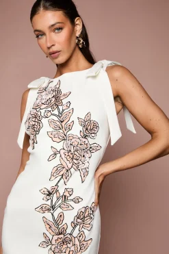 Robe Midi En Ponte À Motif Floral Embelli