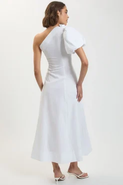 Robe Midi En Popeline De Coton À Détail Corsage