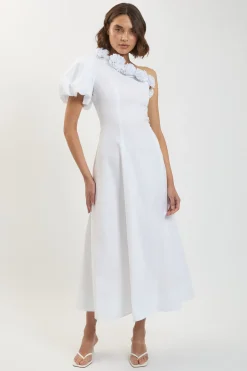 Robe Midi En Popeline De Coton À Détail Corsage