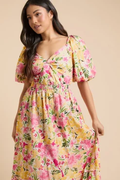 Dorothy Perkins Robe Midi En Popeline Petite Taille Avec Détail Torsadé Devant<Femme Toutes Les Robes|Robes Longues