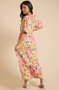 Dorothy Perkins Robe Midi En Popeline Petite Taille Avec Détail Torsadé Devant<Femme Toutes Les Robes|Robes Longues