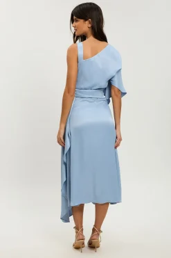 Robe Midi En Satin De Viscose Drapé Petite Taille