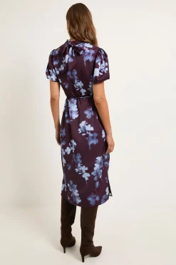 Robe Midi En Satin À Motif Floral