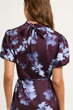 Robe Midi En Satin À Motif Floral