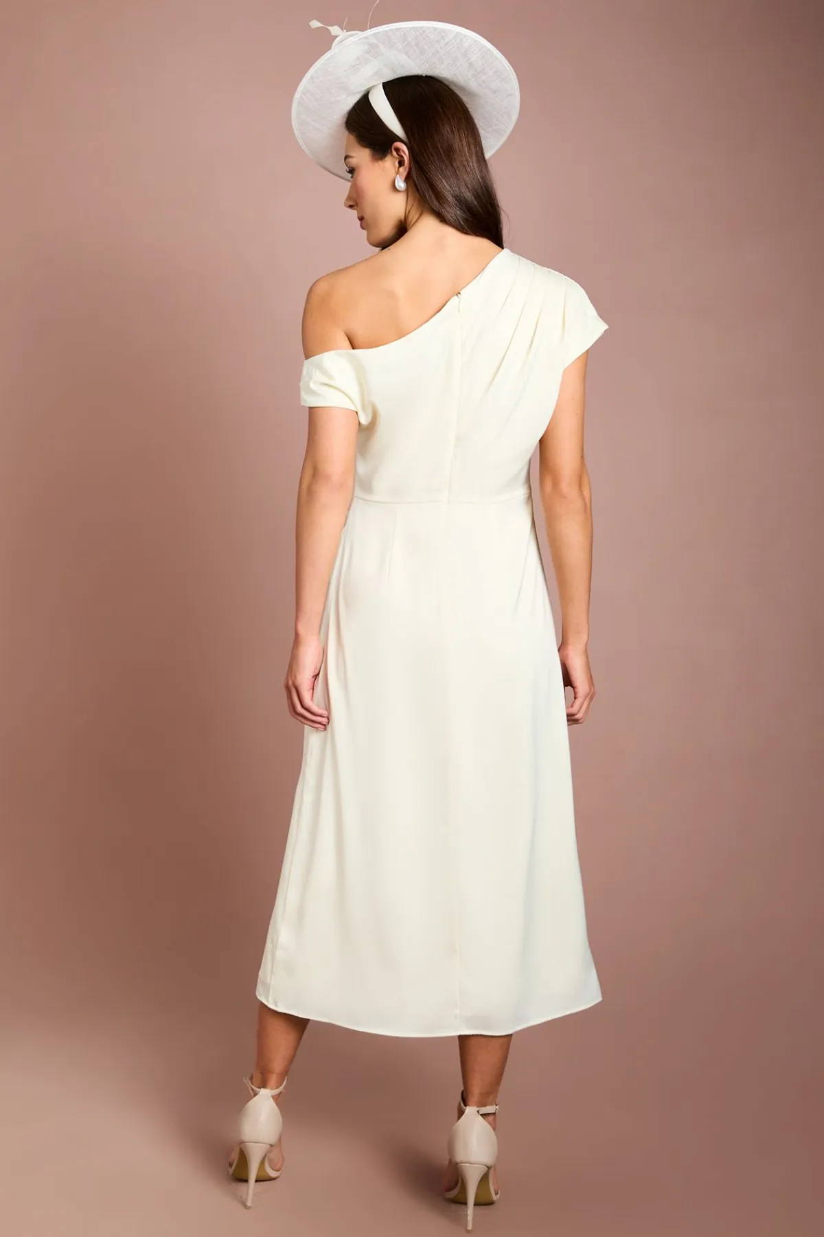 Coast Robe Midi en Satin à Épaules Dénudées avec Liens Latéraux<Femme Robes Mi-Longues|Satin Et Dentelle