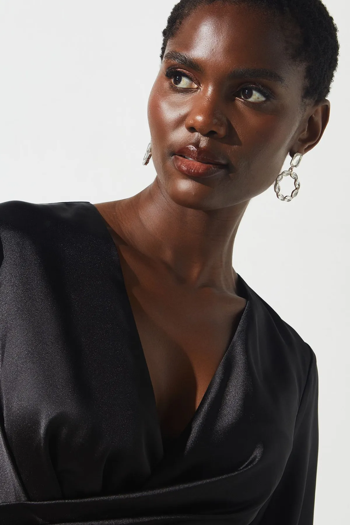 Coast Robe Midi en Satin à Taille Nouée et Ourlet à Franges<Femme Robes Mi-Longues|Satin Et Dentelle