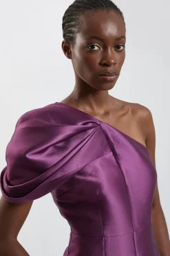 Robe Midi En Sergé Asymétrique Petite