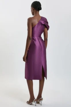 Robe Midi En Sergé Asymétrique Petite