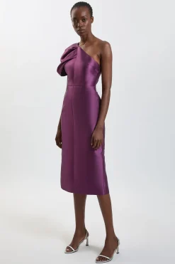 Robe Midi En Sergé Asymétrique Petite