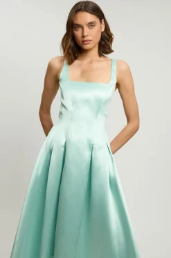 Robe midi en sergé pour bal