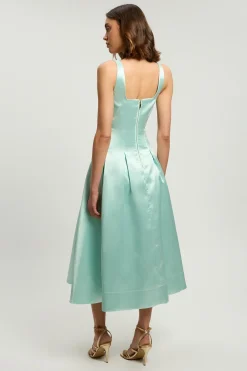 Robe midi en sergé pour bal