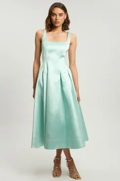 Robe midi en sergé pour bal