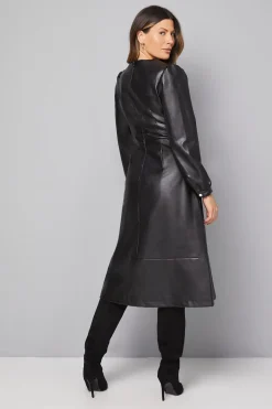 Robe Midi en synthétique avec Boucle Mors