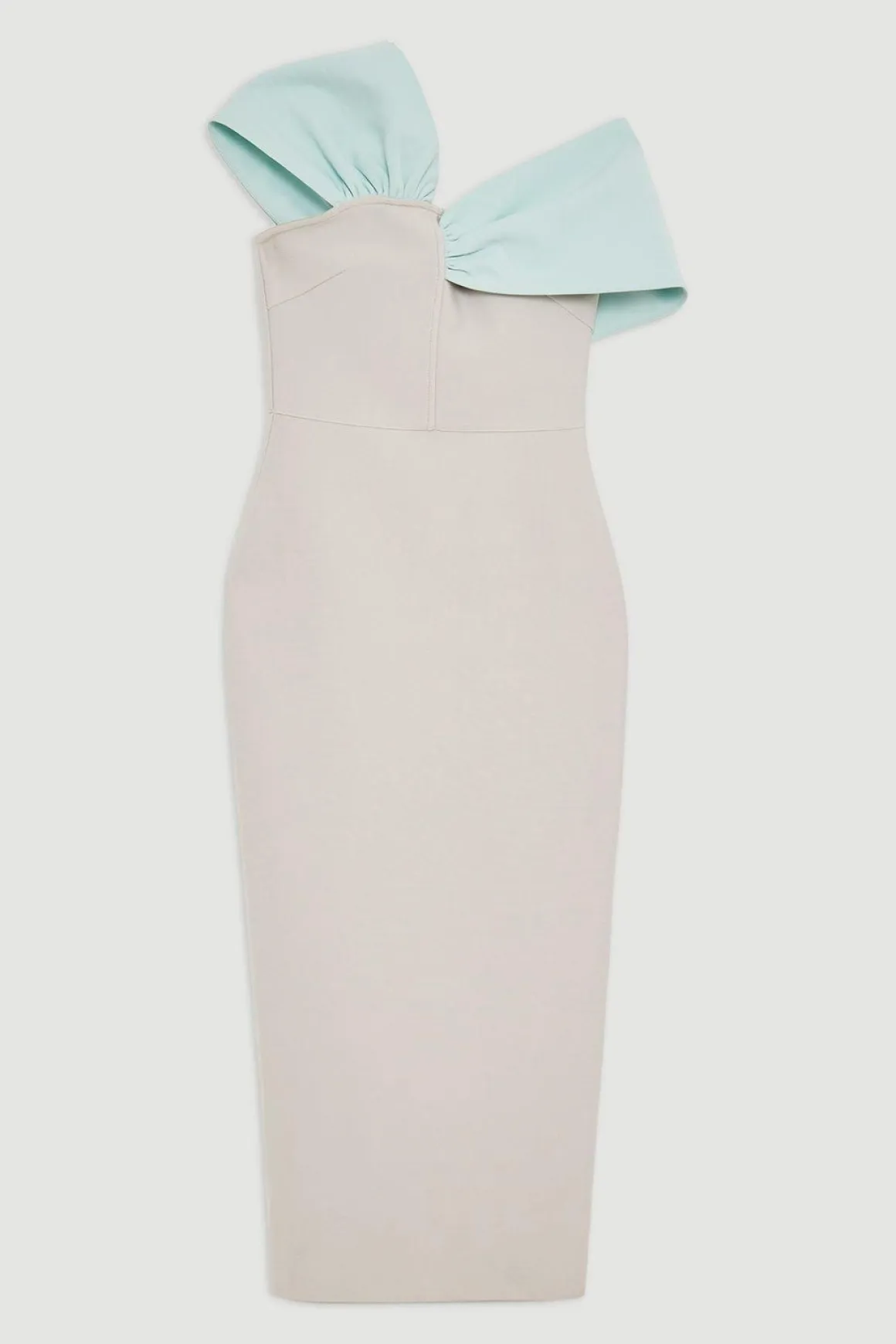 Robe midi en tricot à bandage et bretelles asymétriques Figure Form