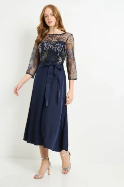 Wallis Robe Midi En Tulle Brodé<Femme Toutes Les Robes|Robes Mi-Longues