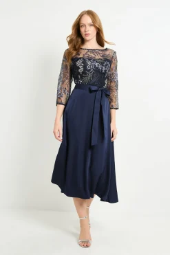 Wallis Robe Midi En Tulle Brodé<Femme Toutes Les Robes|Robes Mi-Longues