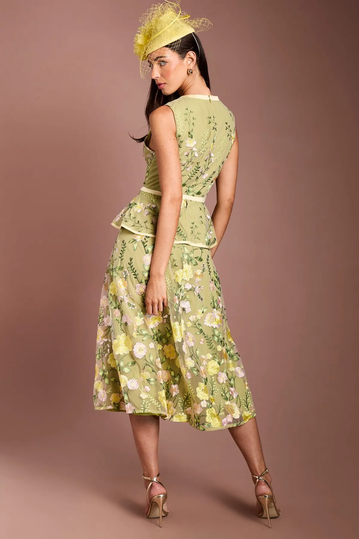 Coast Robe Midi En Tulle Brodé Lisa Tan<Femme Robes|Robes Mi-Longues