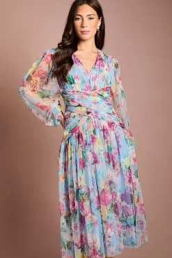 Robe Midi En Tulle À Imprimé Fleuri