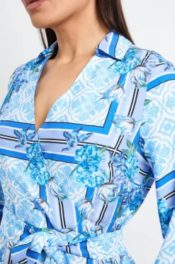 Wallis Robe Midi Estivale Tropicale À Ceinture<Femme Toutes Les Robes|Robes Mi-Longues