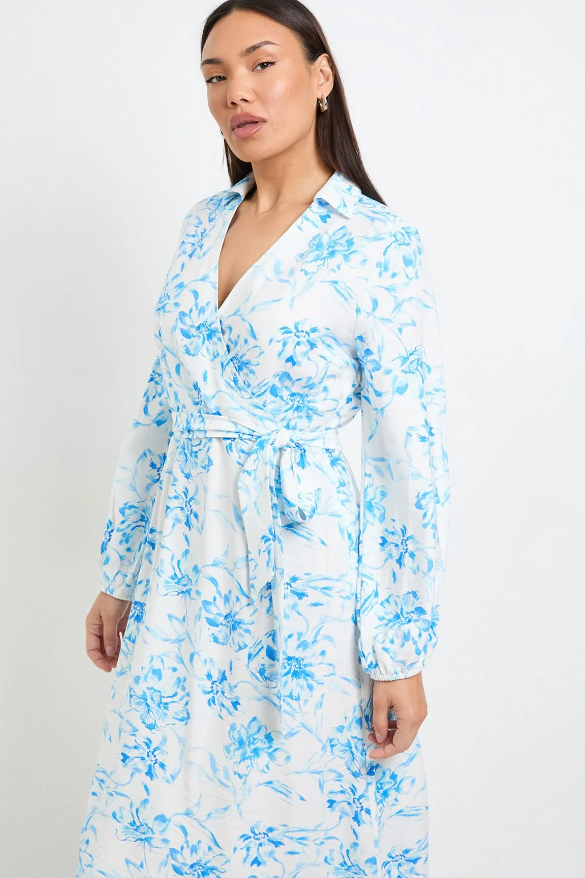 Robe Midi Fleurie À Ceinture D'été