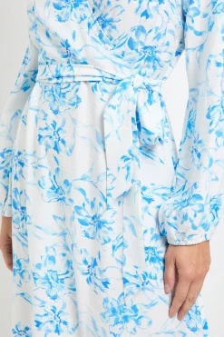 Robe Midi Fleurie À Ceinture D'été