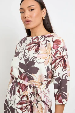 Wallis Robe Midi Fleurie Estivale À Ceinture<Femme Robes|Robes Mi-Longues