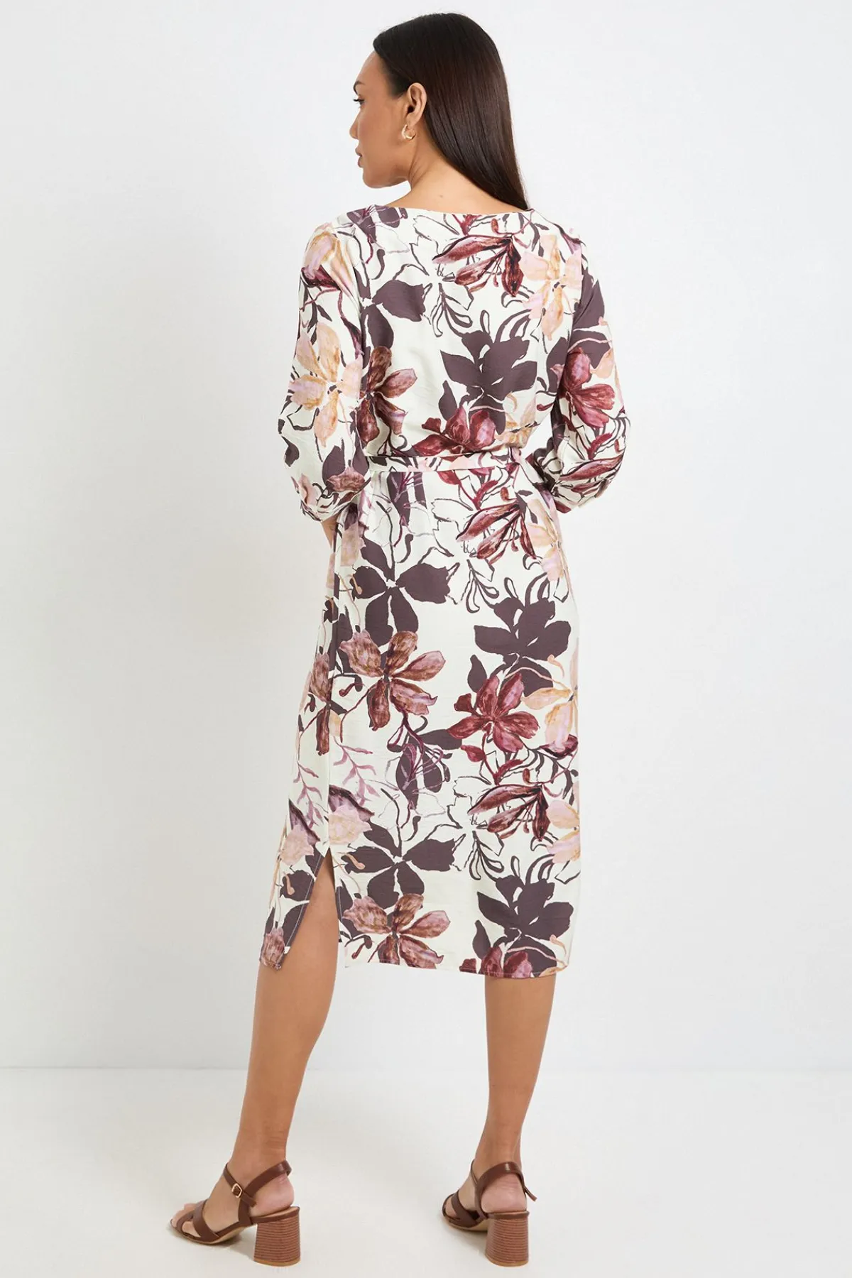 Wallis Robe Midi Fleurie Estivale À Ceinture<Femme Robes|Robes Mi-Longues