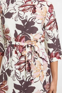 Wallis Robe Midi Fleurie Estivale À Ceinture<Femme Robes|Robes Mi-Longues