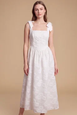 Robe Midi Florale Dp Hen À Épaules Nouées Et Taille Basse